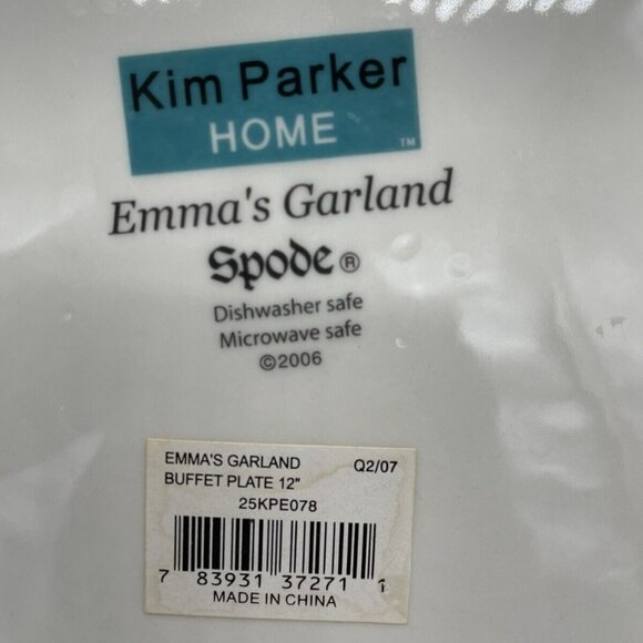 Spode Chop Plate Platter Emmas Garland Kim Parker Home Flowers Pink Floral 2006 - Picture 6 of 8